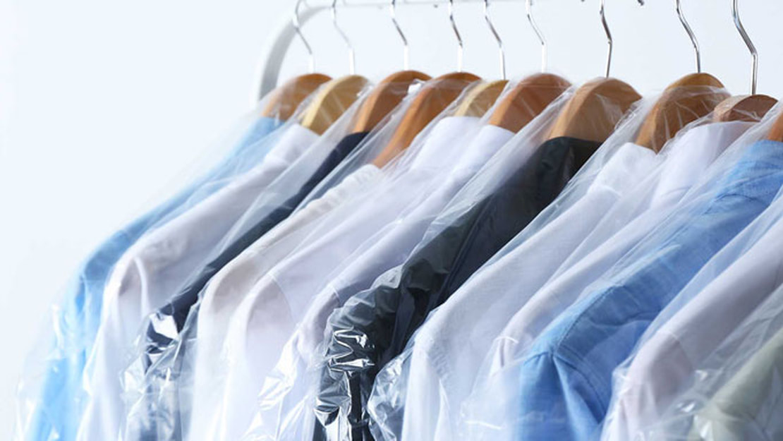 Freshly cleaned shirts on a rack, cleaned by R&R Fabricare your professional dry cleaning experts